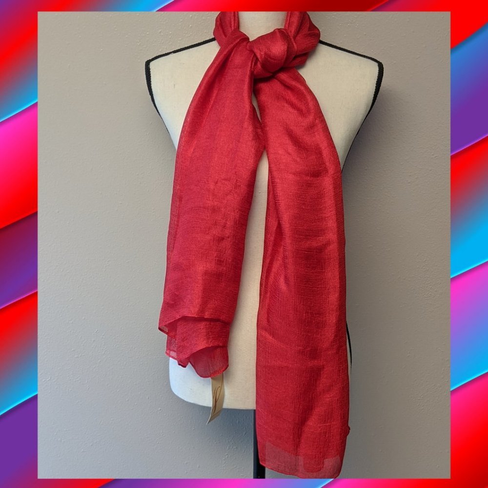 COLLECTION XIIX 'EVENING RED' Light Wrap/Scarf